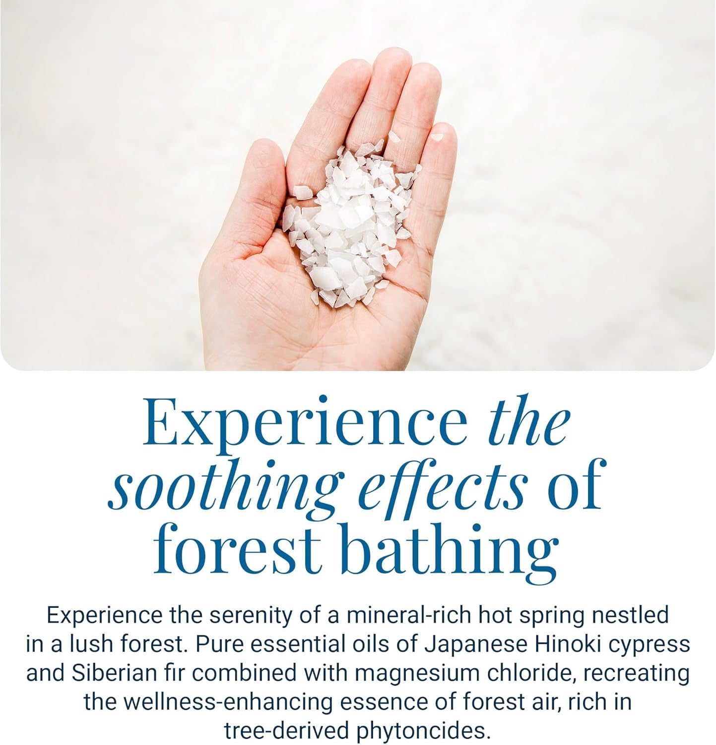 Magnesium Bath Flakes Forest Calm - Resealable Magnesium Bag of Zechstein Chloride Alternative to Epsom Bath Salt (1.65 Lb)
