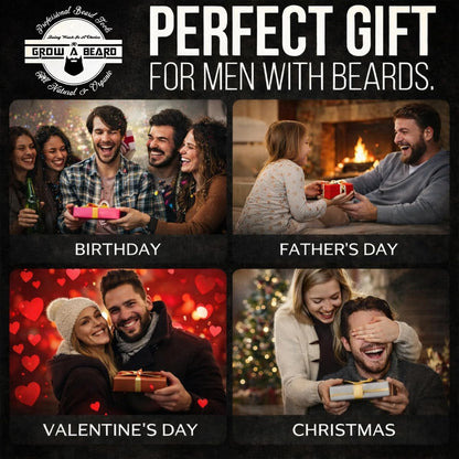 Beard Brush, Beard Comb, Beard Oil, & Beard Balm Grooming Kit for Men'S Care, Travel Facial Hair Set for Growth, Styling, Shine & Softness, Great Gifts for Him