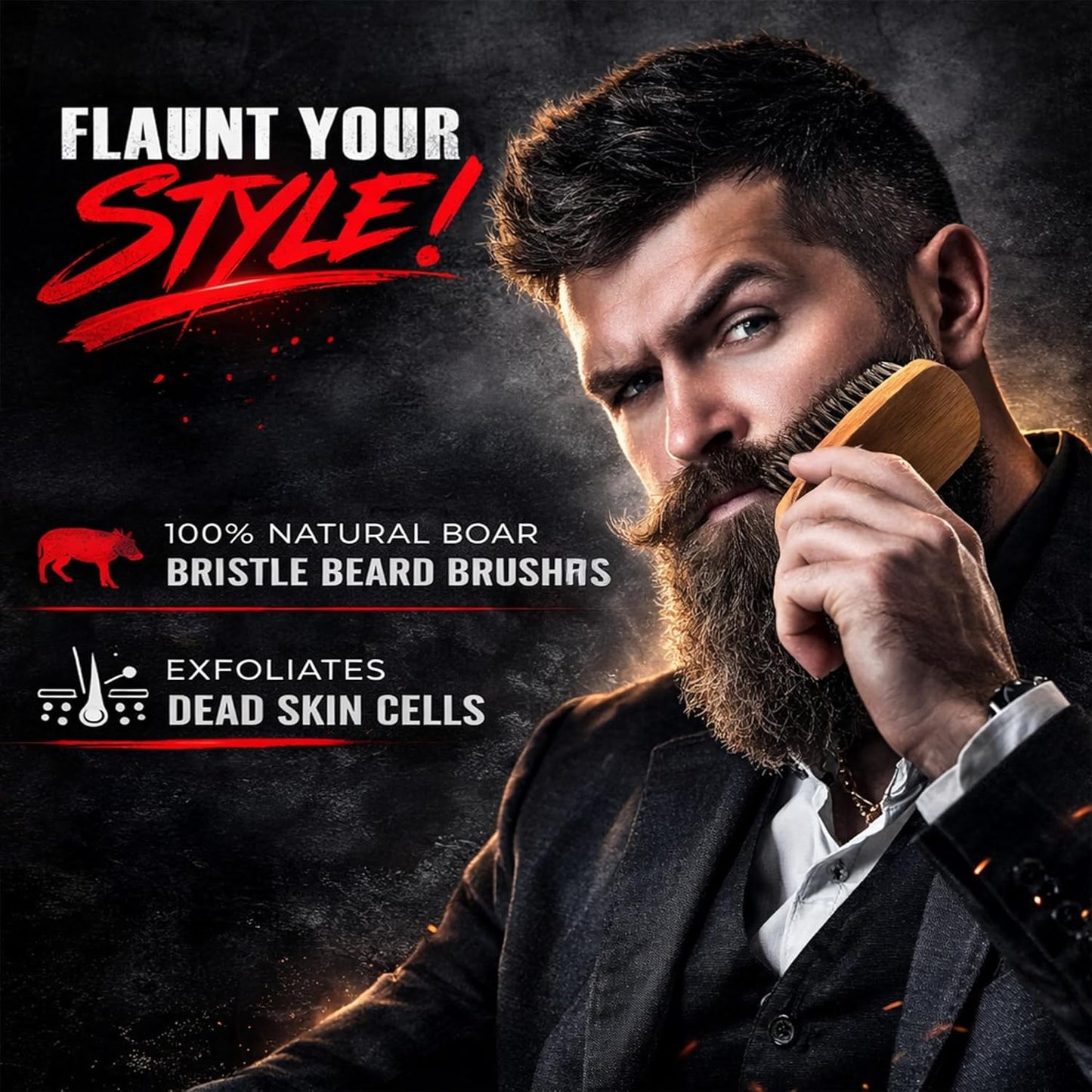 Beard Brush, Beard Comb, Beard Oil, & Beard Balm Grooming Kit for Men'S Care, Travel Facial Hair Set for Growth, Styling, Shine & Softness, Great Gifts for Him